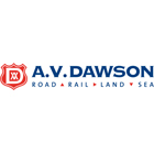 AV Dawson - Road - Rail - Land - Sea. Logo feature the AV Dawson shield